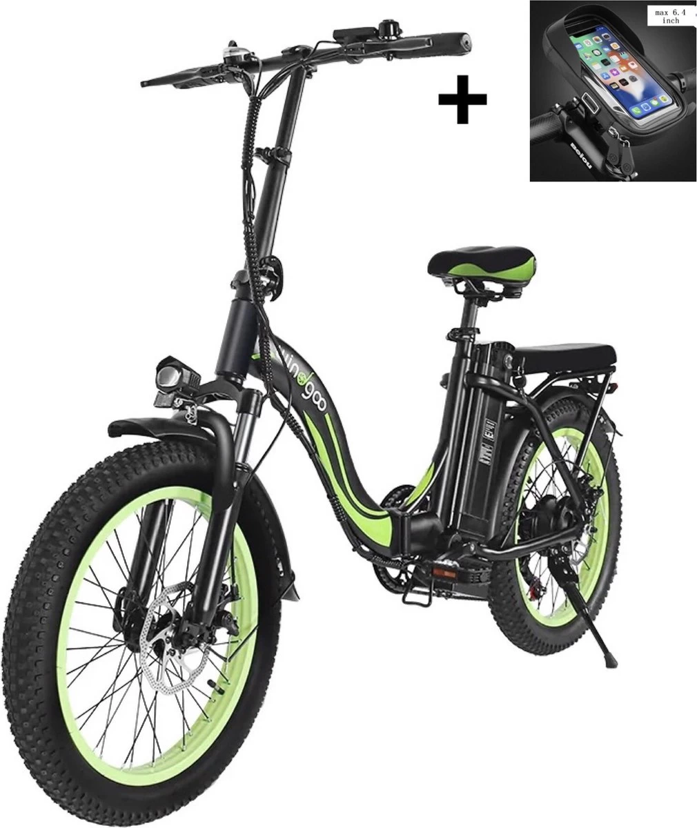 Merkloos Windgoo E20 Urban- Elektrische Fiets - E-bike - 20Inch - 12.5Ah - APP - Fat Tire - 7 Speed Shimano - Afbeelding 9