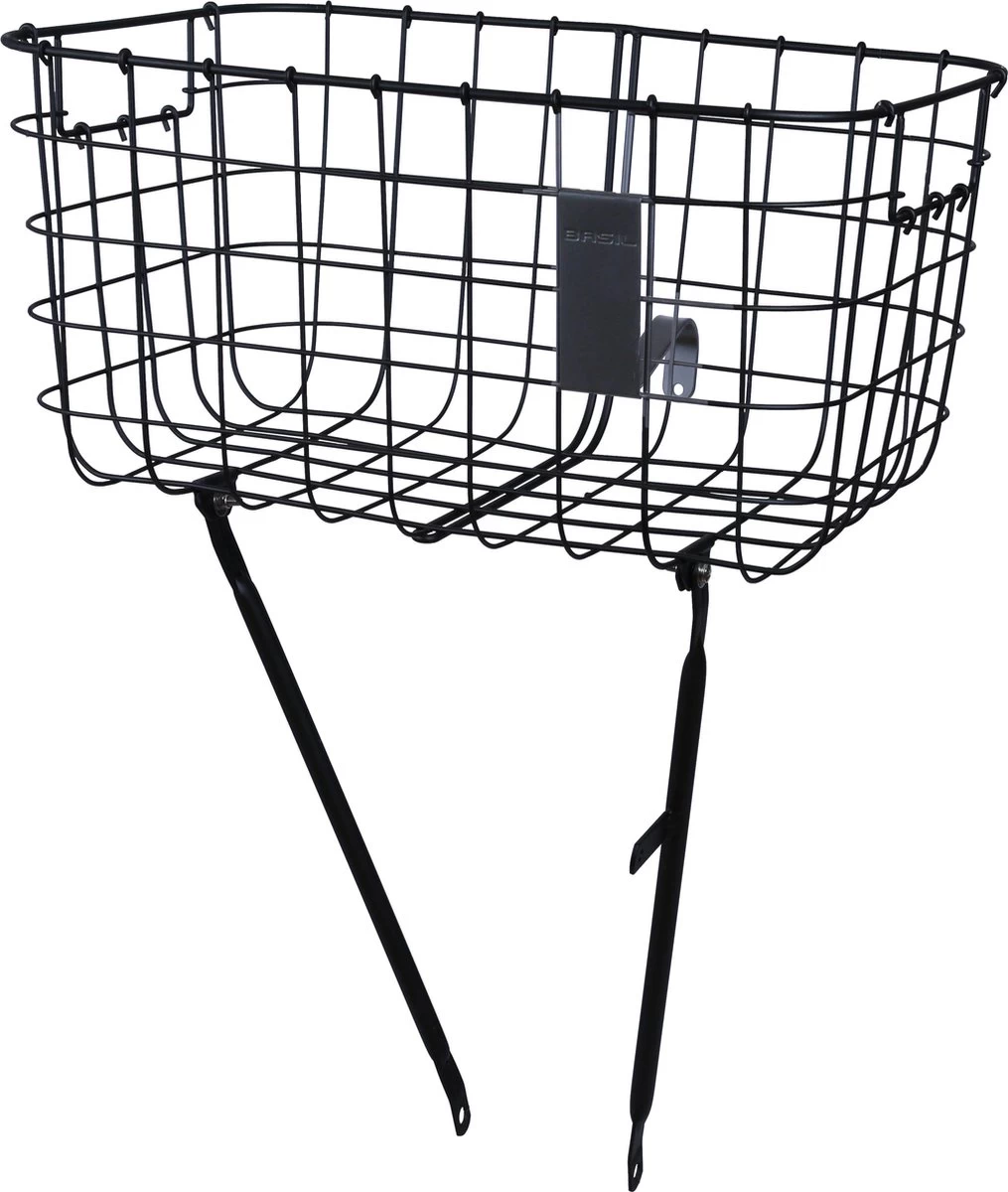 Basil Robin Fietsmand - Voor - Inclusief Bevestigingsmateriaal - Zwart