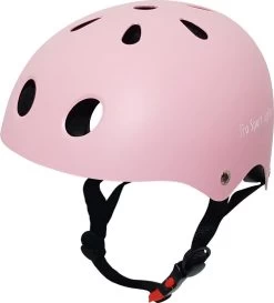 Kinderfietshelm Pro Sport Lights - Skate Fietshelm Voor Kinderen - Matt Roze Pink - Kinderhelm 50 - 56 Cm