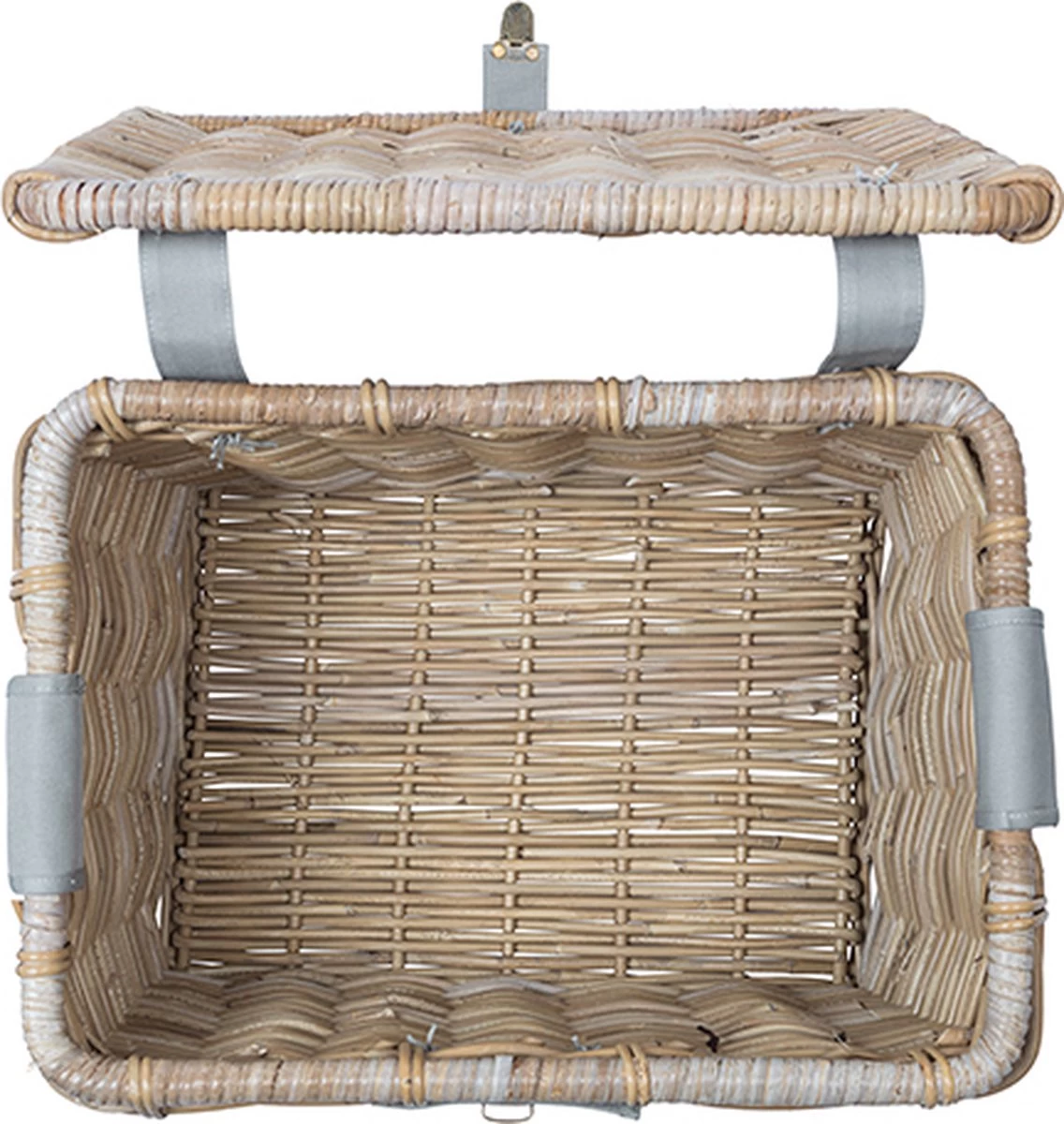 Basil Denton Fietsmand L - Voor - Rotan - Grijs - Large - Afbeelding 3