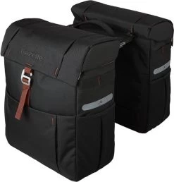 Dubbele Fietstas Gazelle Met MIK Adapter 37 Liter 31 X 40 X 15 (2x) - Zwart/bruin