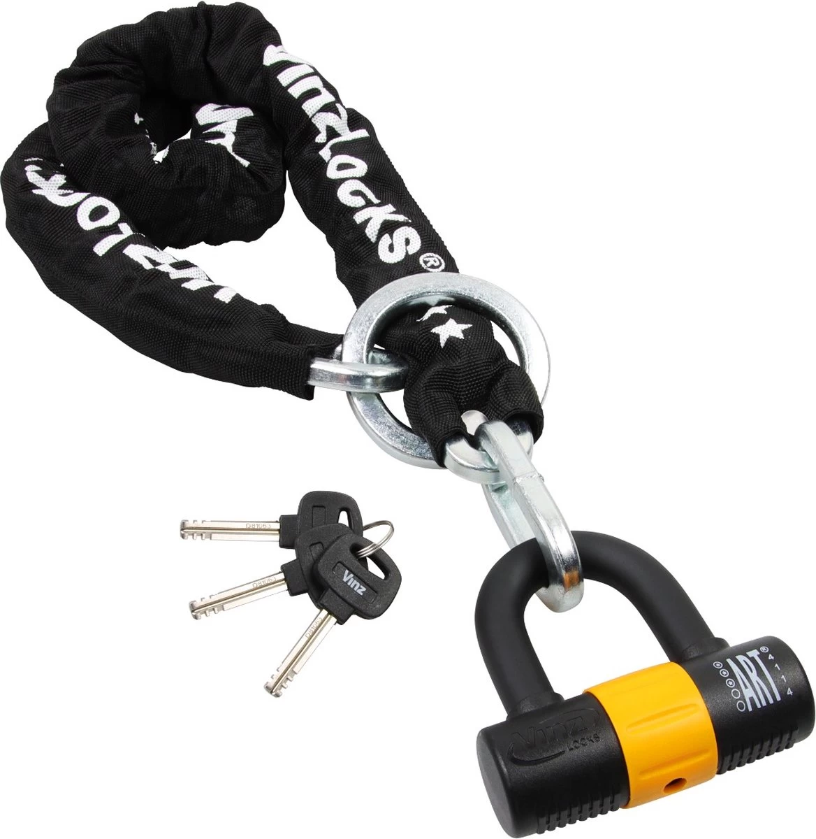 VINZ Kungur ART 3 Kettingslot 100 Cm / Fietsslot / Scooterslot / Motorslot / Schijfremslot - Afbeelding 2