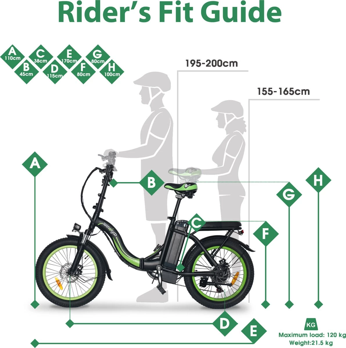 Merkloos Windgoo E20 Urban- Elektrische Fiets - E-bike - 20Inch - 12.5Ah - APP - Fat Tire - 7 Speed Shimano - Afbeelding 5
