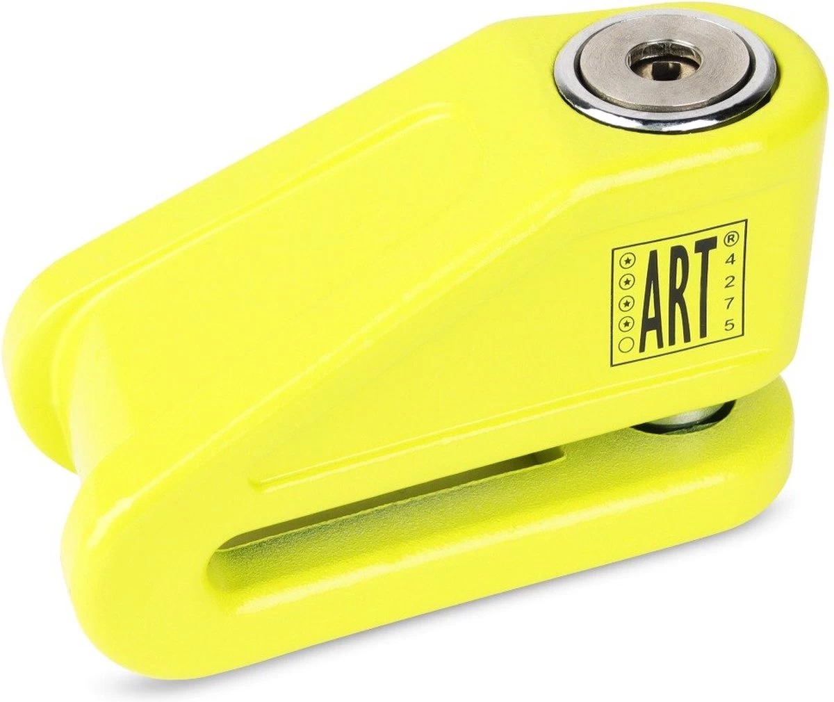 VINZ Baretti Schijfremslot / Motorslot ART4 - Fluor Geel - Afbeelding 3