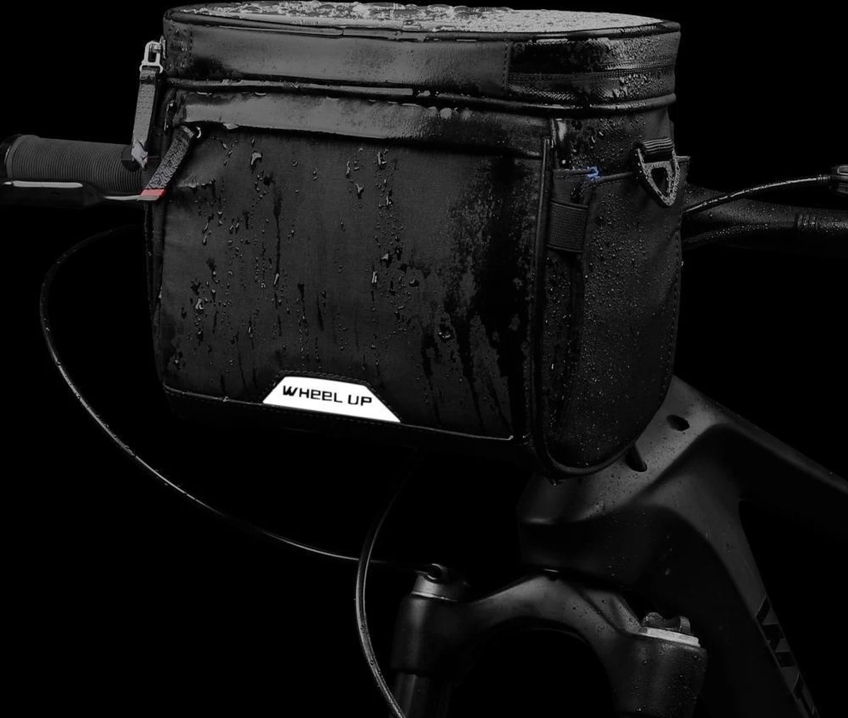 WHEEL UP D21 - Waterdichte Tas Voor Aan De Fiets - Fiets Tas Stuurtas Met Smartphone Houder – Waterdicht – Fietstas Stuur – Smartphone Houder Fiets – T/M 6.5 Inch - Zwart - Afbeelding 6