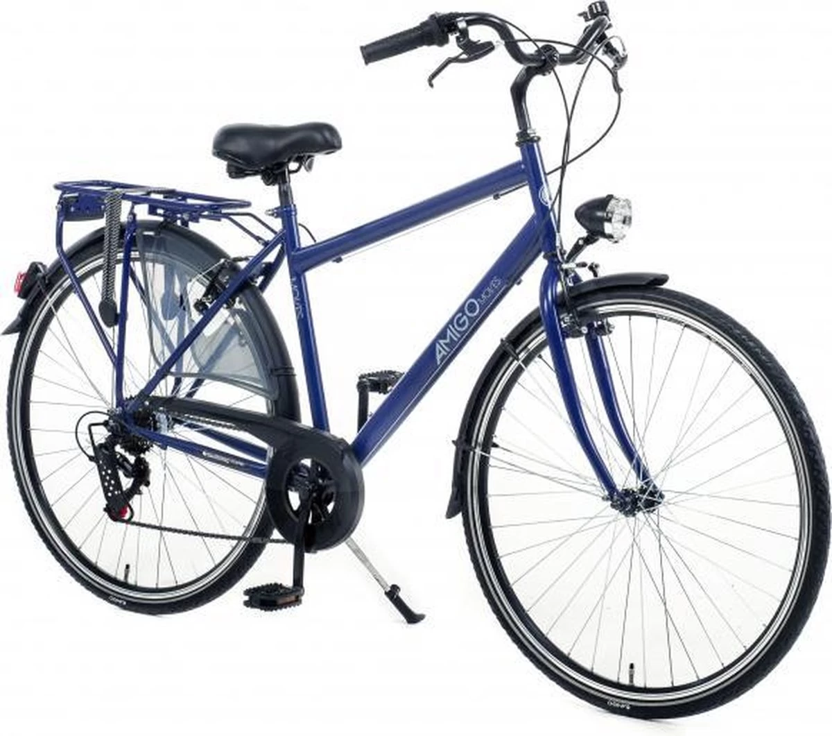 Amigo Moves - Stadsfiets 28 Inch - Herenfiets Met 6 Versnellingen - Matblauw - Afbeelding 9