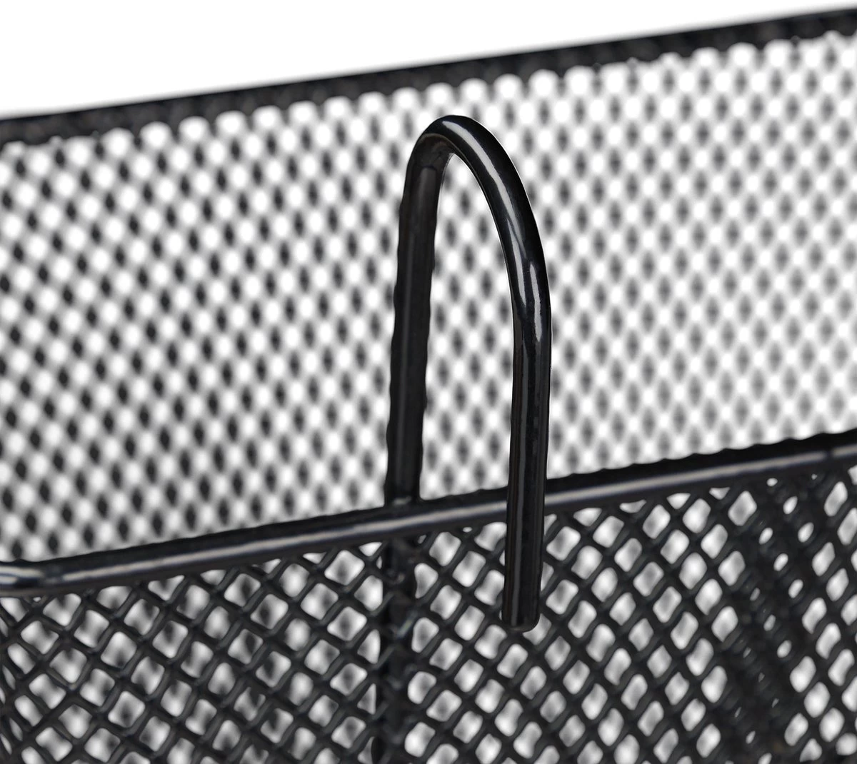 Relaxdays Fietsmand Stuur - Fietsmandje Met Haken - Fiets Mand Voorop - Klein - Metaal - Zwart - Afbeelding 6