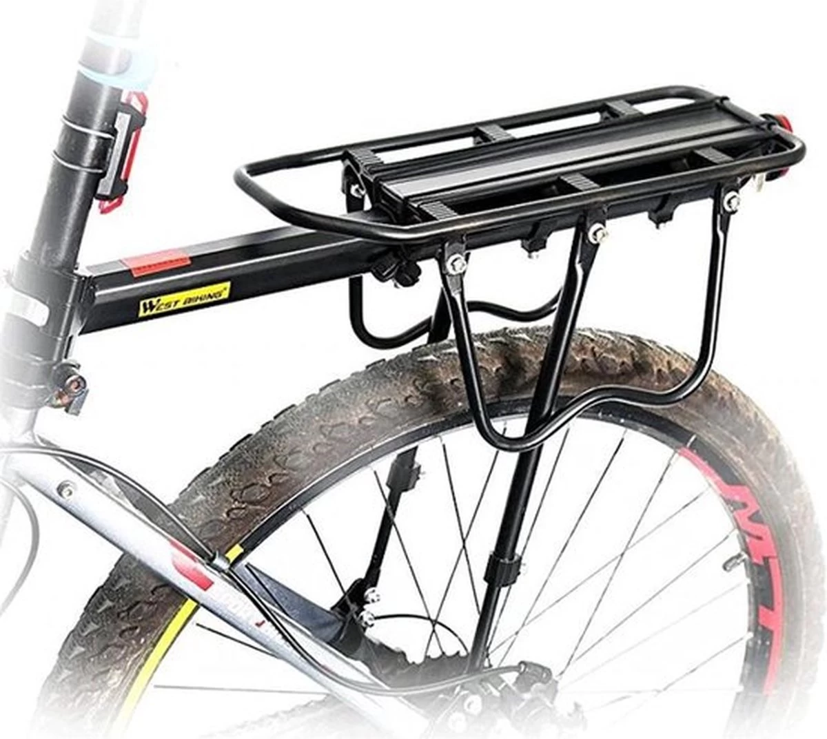 Merkloos Bagagedrager Fiets - Bagagerek Met Zadelpenbevestiging - Aluminium - Zwart - Geschikt Voor Mountainbike & Racefiets - Afbeelding 4