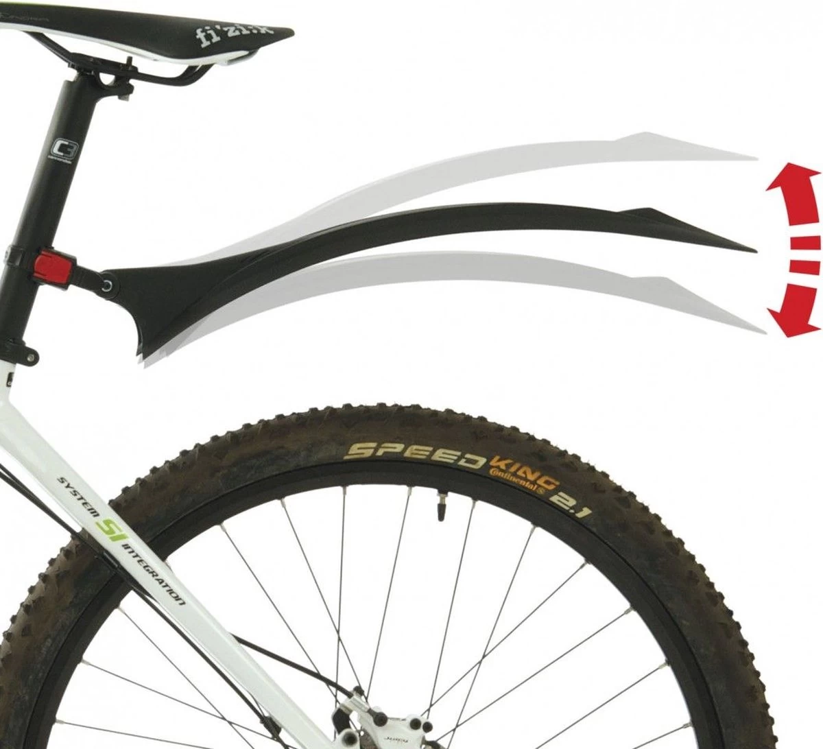 Polisport Cross Country Evo Achterspatbord - Zwart - Afbeelding 3