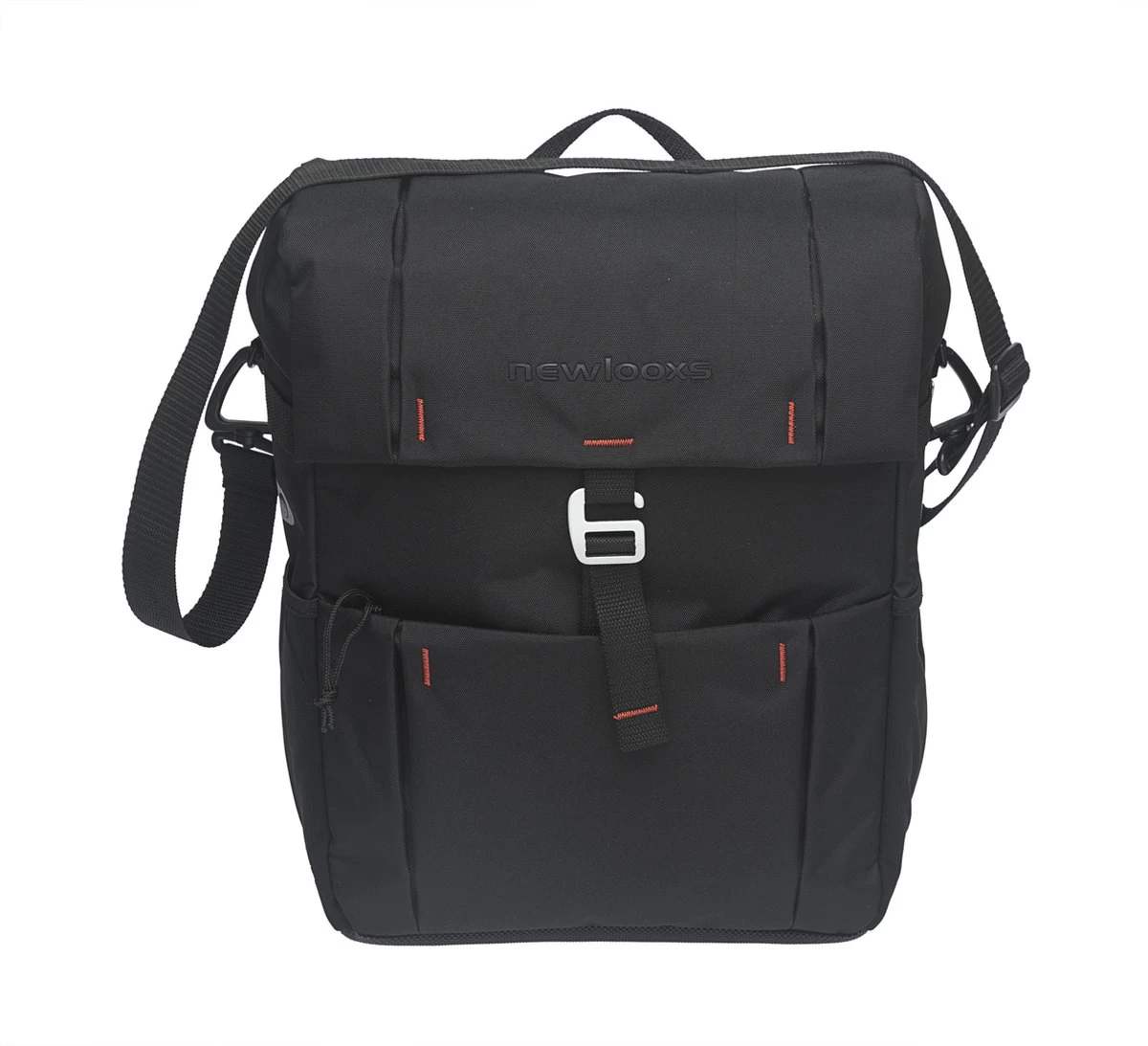 New Looxs Vigo Single Enkele Fietstas - Afneembaar - 18,5 Liter - Zwart - Afbeelding 2