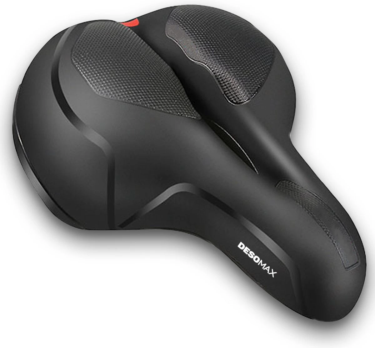 Deso All In One Fietszadel - Comfortabel Gel Zadel - Unisex - Zadelvering – Ergonomisch Design - Zwart