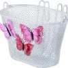Basil Jasmin Butterfly Kinderfietsmand - Staal - Inclusief Haken - Wit