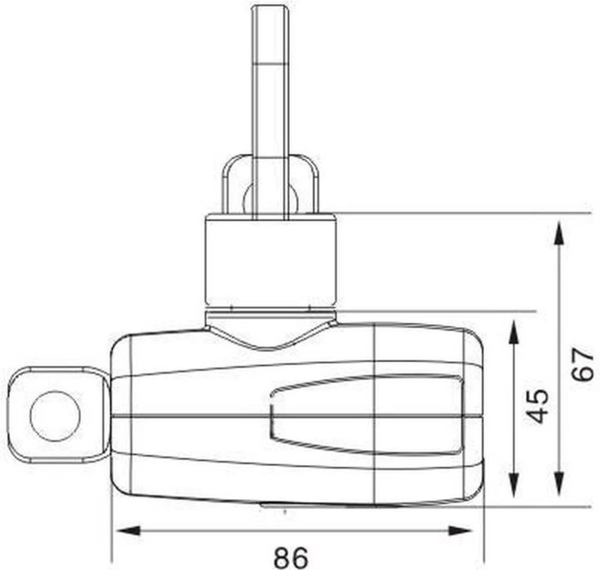 Fietsslot ART 2 Sterren - Top Lock - 90cm - Afbeelding 3
