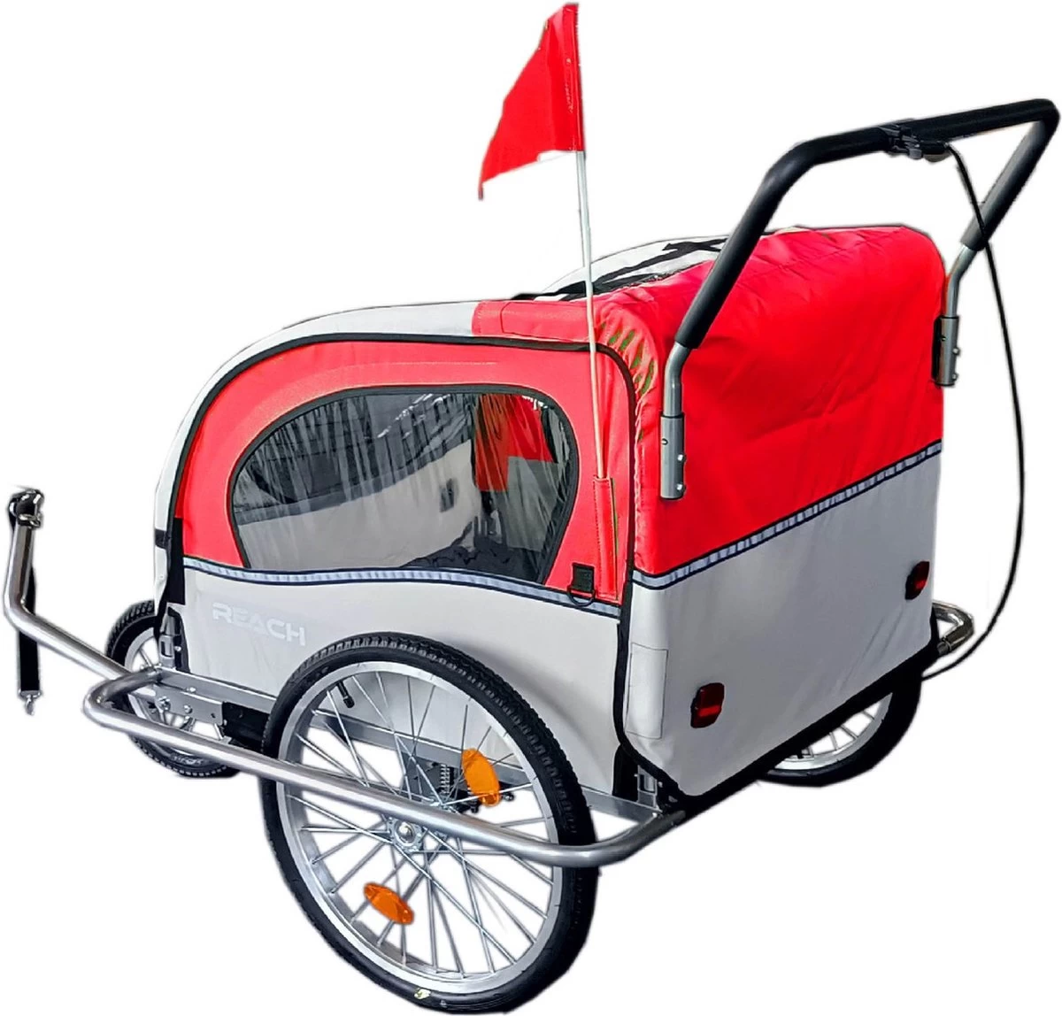 Fietskar Kind - Fietsaanhanger - Met Schokbreker - Rood - Afbeelding 8