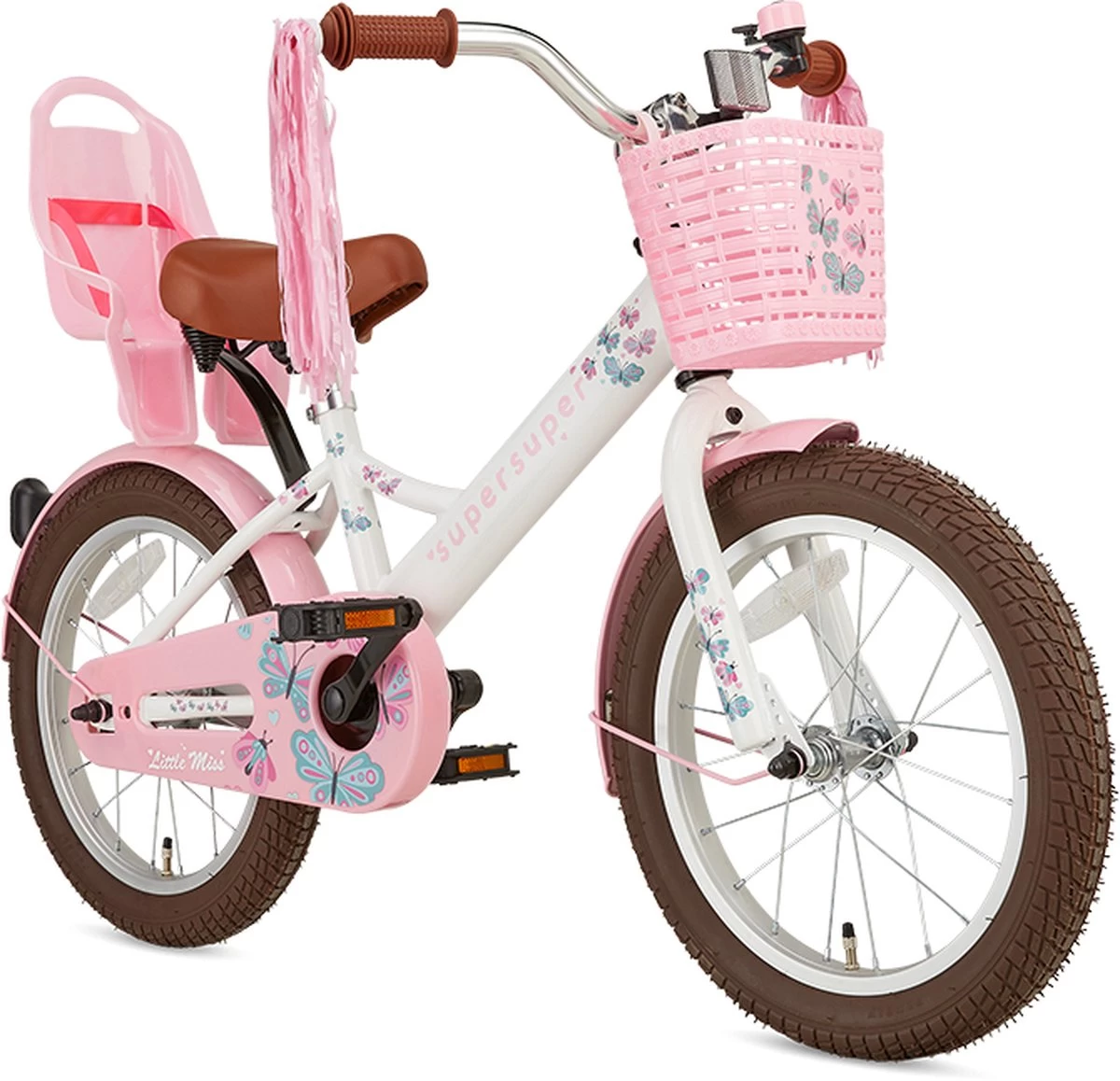 Supersuper Little Miss - Kinderfiets - Meisjesfiets - 16 Inch - Wit - Afbeelding 2
