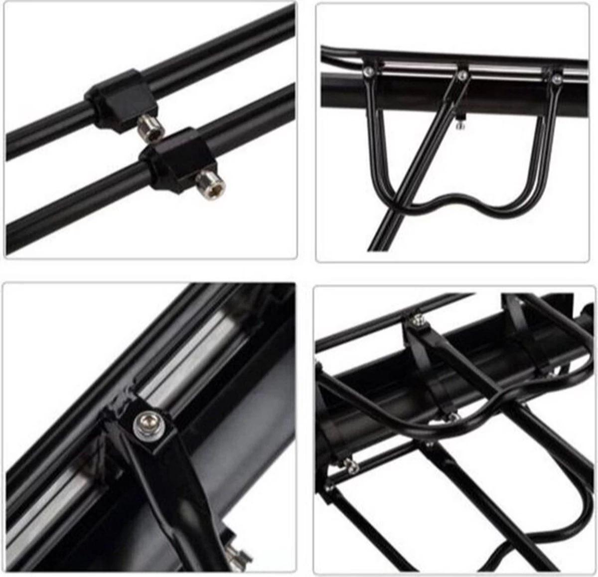 Merkloos Bagagedrager Fiets - Bagagerek Met Zadelpenbevestiging - Aluminium - Zwart - Geschikt Voor Mountainbike & Racefiets - Afbeelding 6