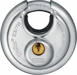 ABUS Discushangslot - 70mm - Staal/beugel Gehard Staal (Verpakt In Blister)