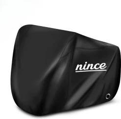 Nince Fietshoes Universeel Voor Alle Fietsen - Waterdicht 210D Oxford - Fiets Hoes Voor 2 Fietsen - Incl. Opbergzak - Zwart