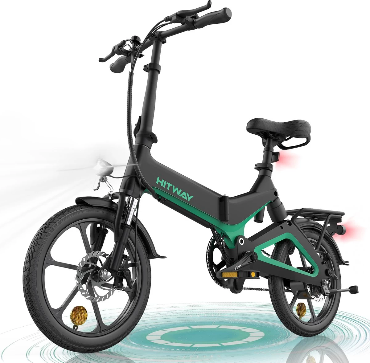 HITWAY Elektrische Fiets - Opvouwbare E-bike - 16 Inch-250W-2023 Model - Afbeelding 2