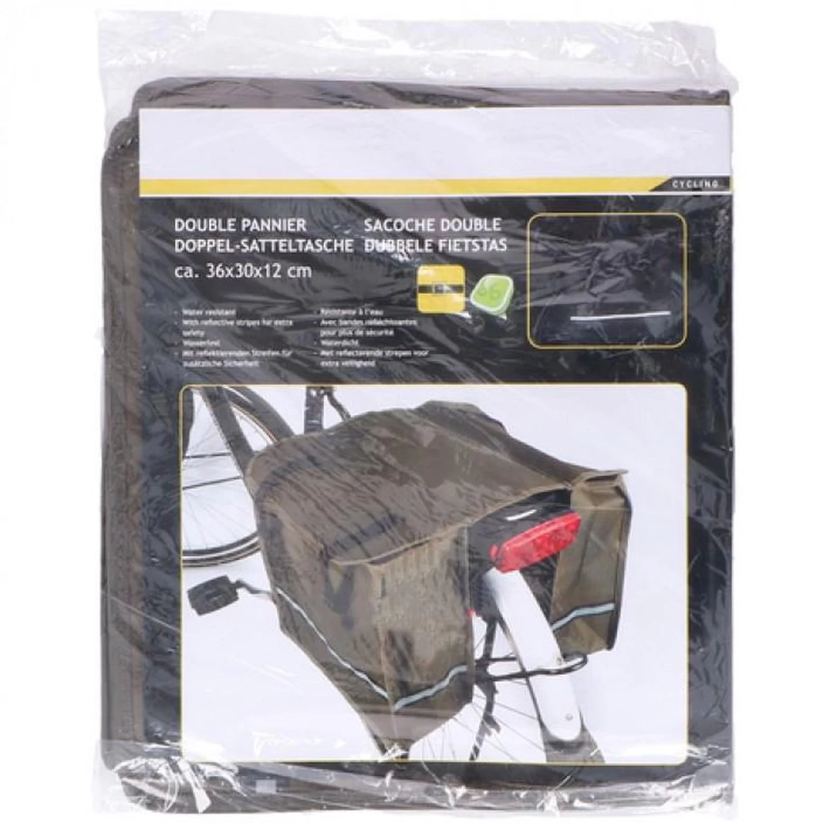 Dunlop Fietstas - Fietstassen - Dubbele Fietstas - Dubbele Fietstas 26 Liter Fietstas 2-zijdig | 2x 13L = 26 Liter Groen - Afbeelding 2