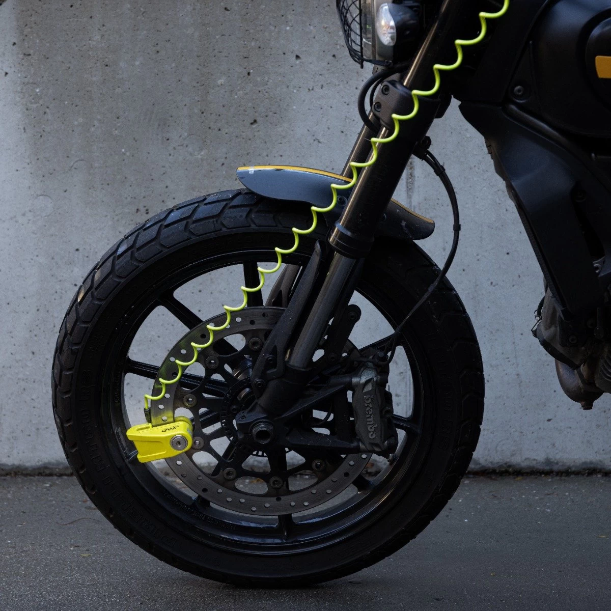 VINZ Baretti Schijfremslot / Motorslot ART4 - Fluor Geel - Afbeelding 6