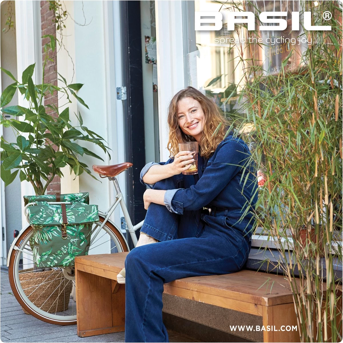 Basil Ever-Green Dubbele Fietstas - Beige - 32 Liter - Afbeelding 10