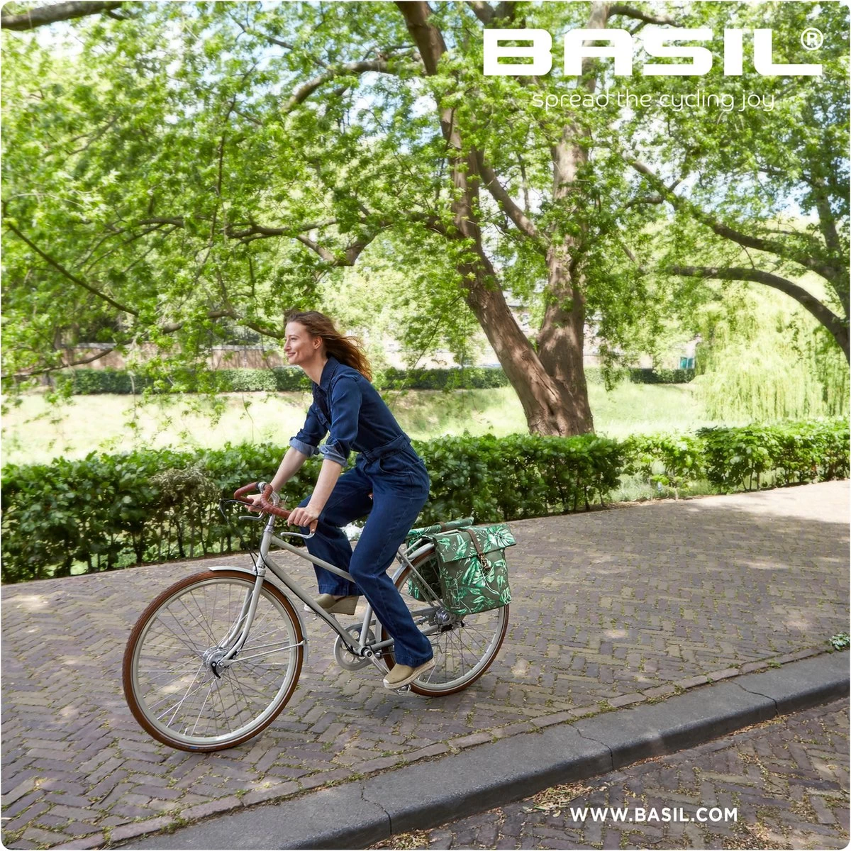 Basil Ever-Green Dubbele Fietstas - Beige - 32 Liter - Afbeelding 11