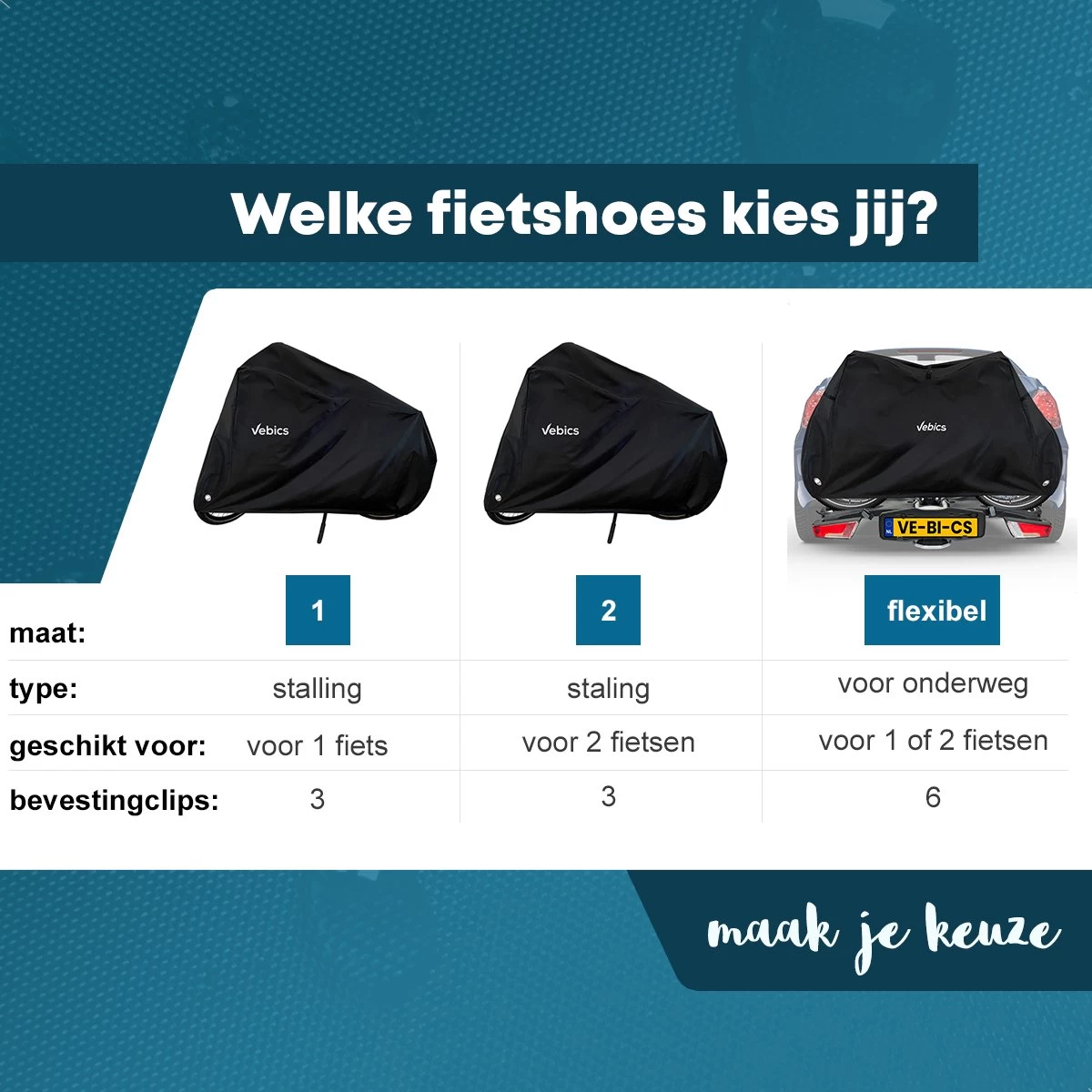 Vebics® Fietshoes Voor 1 Fiets Waterdicht - Elektrische Fiets - Fietsbeschermhoes - Stalling - Zwart - Afbeelding 5