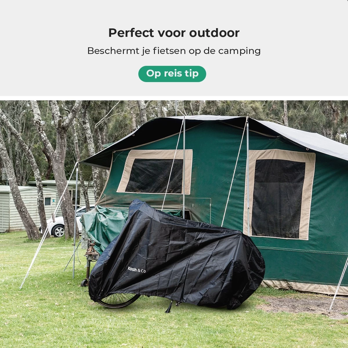 Merkloos Fietshoes Voor 2 Fietsen - Fietshoes Waterdicht - XL - Incl. Gratis Zakje & Zadelhoes - Afbeelding 6