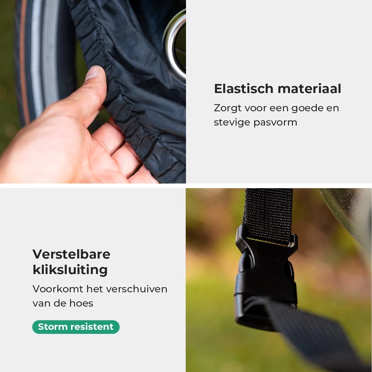 Merkloos Fietshoes Voor 2 Fietsen - Fietshoes Waterdicht - XL - Incl. Gratis Zakje & Zadelhoes - Afbeelding 9