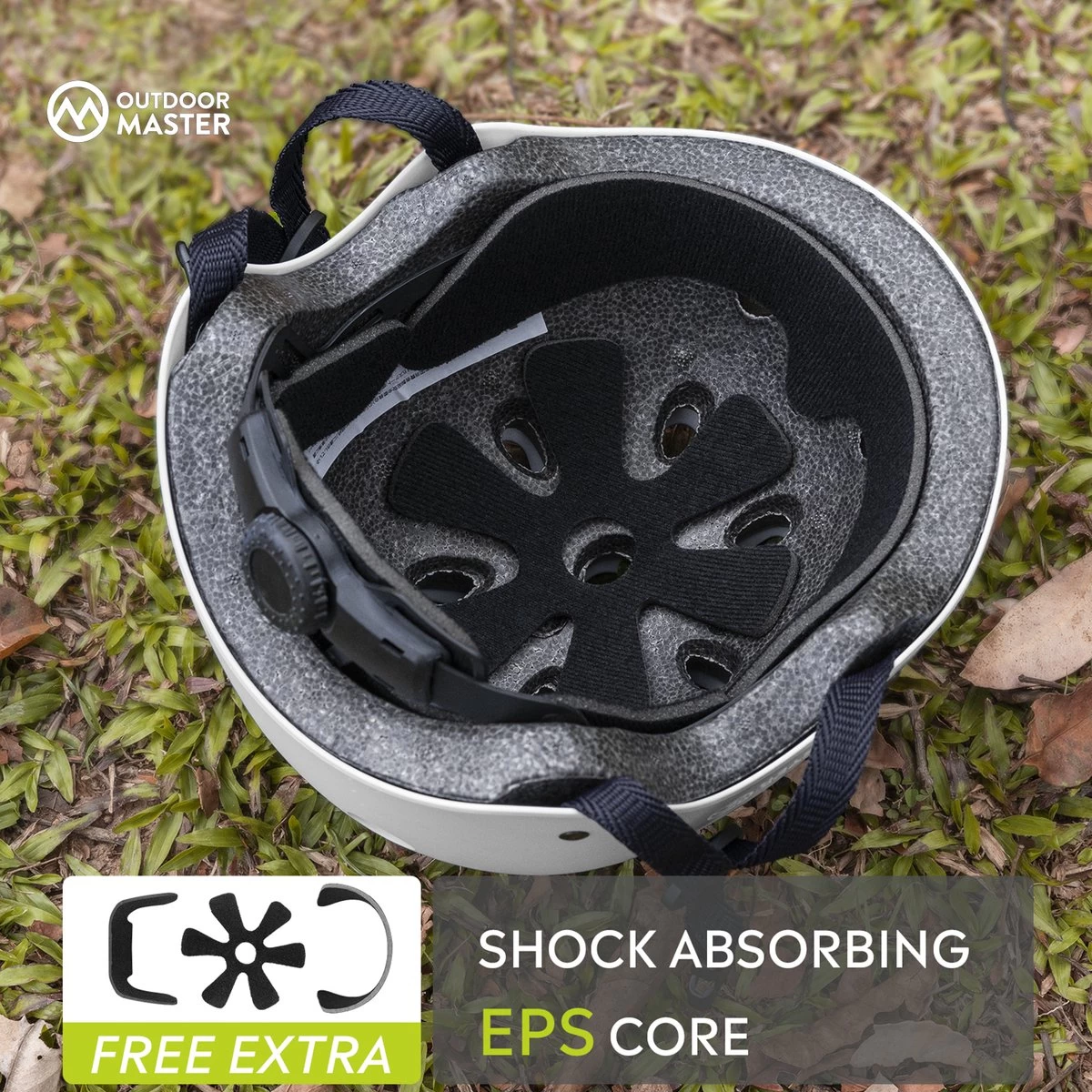 OutdoorMaster Helm Voor Kinderen – Fietselm Kinderen – SkateHelm Kindren – Sporthelm – Jongens – Meisjes – Wit – Maat M (52-56) - Afbeelding 5