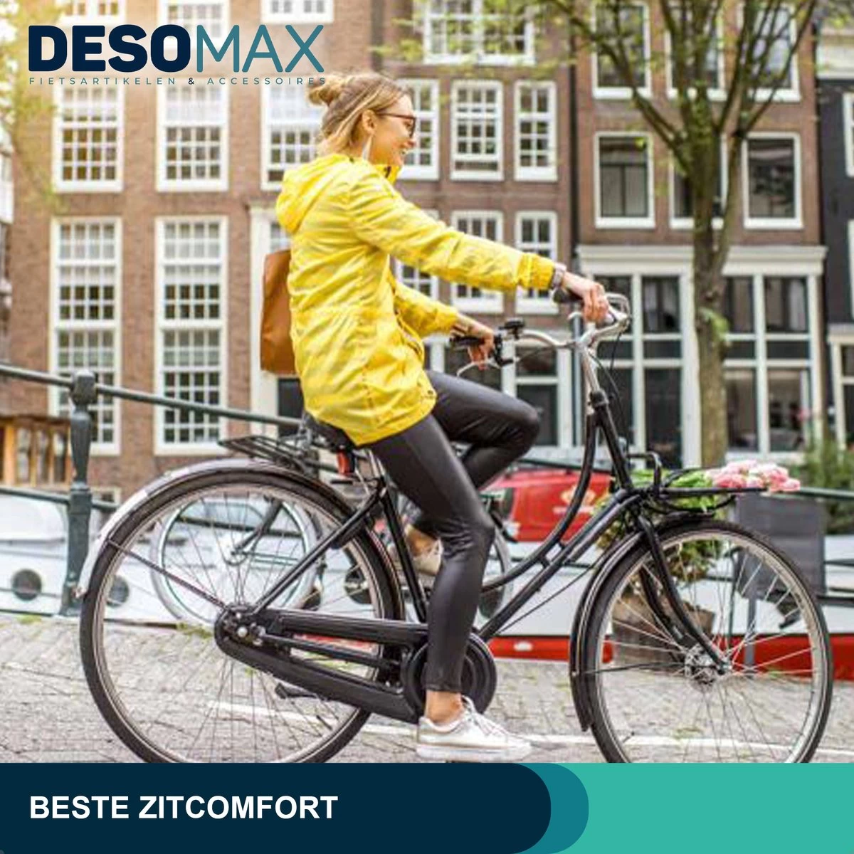 Deso All In One Fietszadel - Comfortabel Gel Zadel - Unisex - Zadelvering – Ergonomisch Design - Zwart - Afbeelding 6
