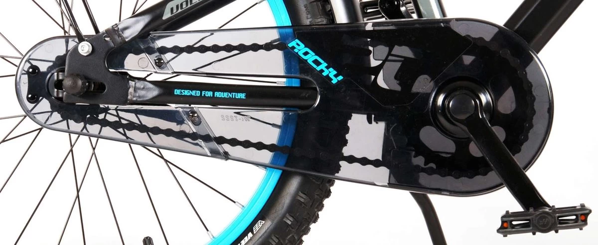 Volare Rocky Kinderfiets - 20 Inch - Zwart - 95% Afgemonteerd - Prime Collection - Afbeelding 4