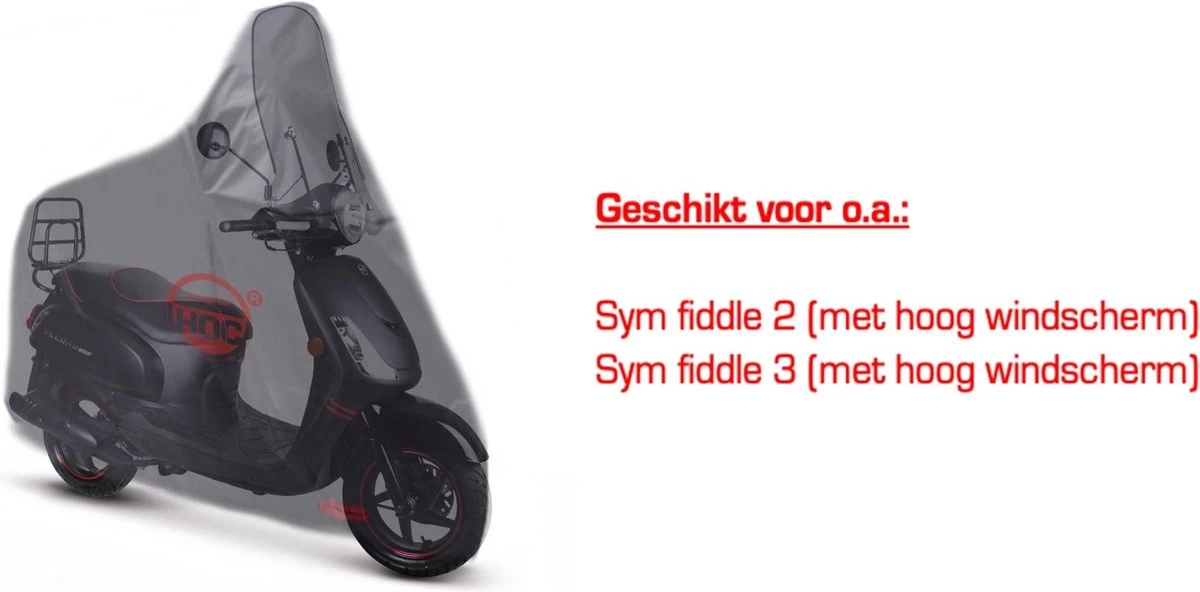 CUHOC Scooterhoes Voor De Sym Fiddle 2 & 3 (Met Hoog Windscherm) Stofvrij / Ademend / Waterdicht Redlabel - Afbeelding 7