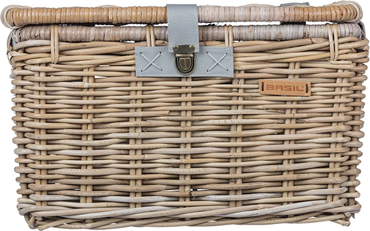 Basil Denton Fietsmand L - Voor - Rotan - Grijs - Large - Afbeelding 8