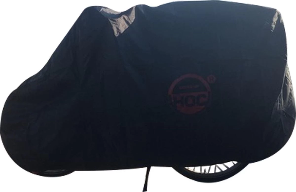 COVER UP HOC Mamafiets Hoes Met 2 Zitjes Zwart - Red Label - Fietshoes Met Slotgaten - Ademende Fietshoes- Waterdichte Zwarte Fietshoes - Mamafietshoes - Afbeelding 2