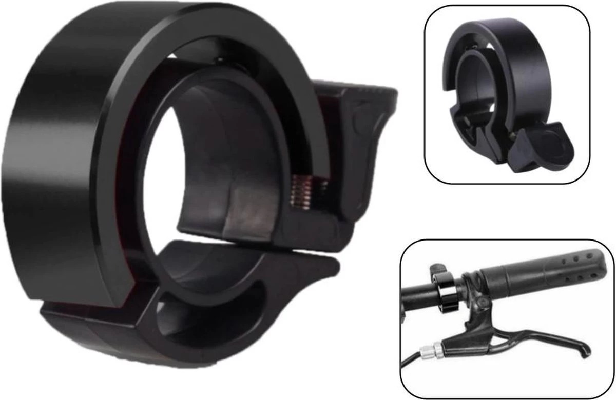 PD® - Fietsbel - Ring Fietsbel - Aluminium Fietsbel - Classic Fietsbel - Fietsbel Small 15mm - Stuurdiameter ø 22 Mm - Zwart