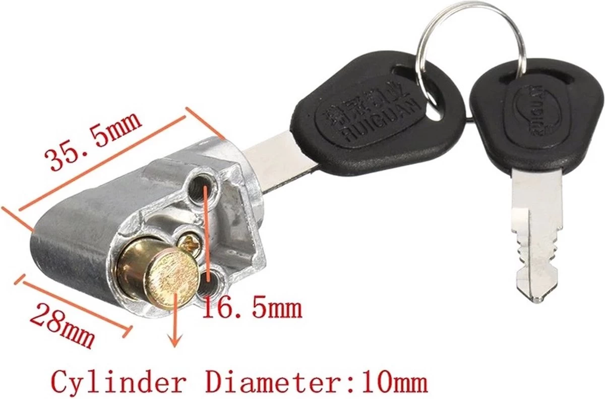 Accu Slot Elektrische Fiets - E-bike Batterij Slot - Anti Diefstal Slot - Accuslot- Veiligheidsslot - Afbeelding 3