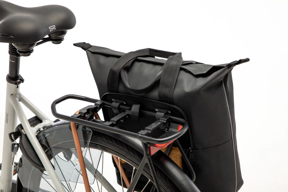 New Looxs Odense Kota Enkele Fietstas - Afneembaar Shopper - 24 Liter - Zwart - Afbeelding 6