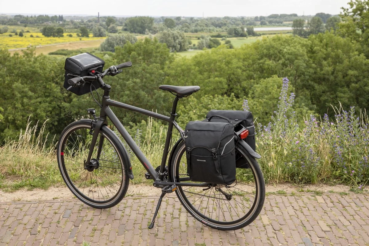 New Looxs Sports Double Dubbele Fietstas MIK - 32 Liter - Zwart - Afbeelding 6