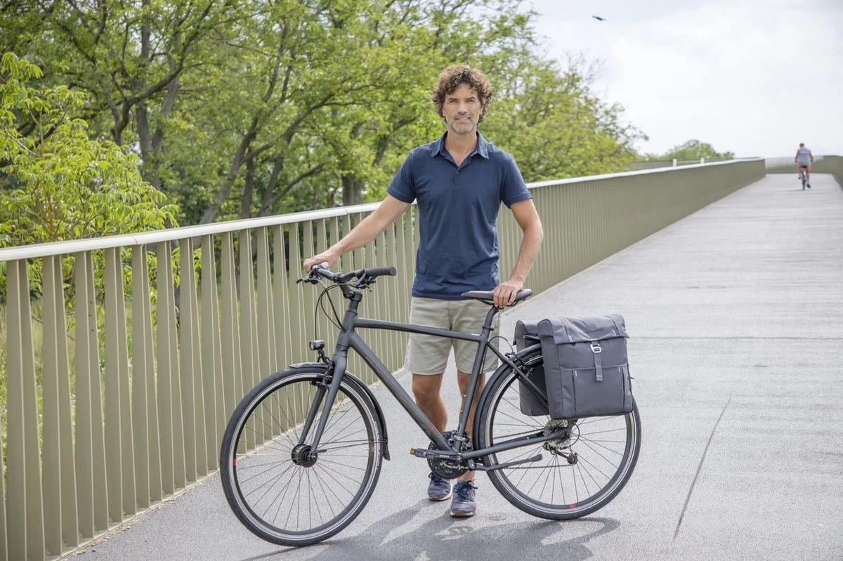 New Looxs Vigo Double MIK Dubbele Fietstas - Afneembaar - 37 Liter - Zwart - Afbeelding 3