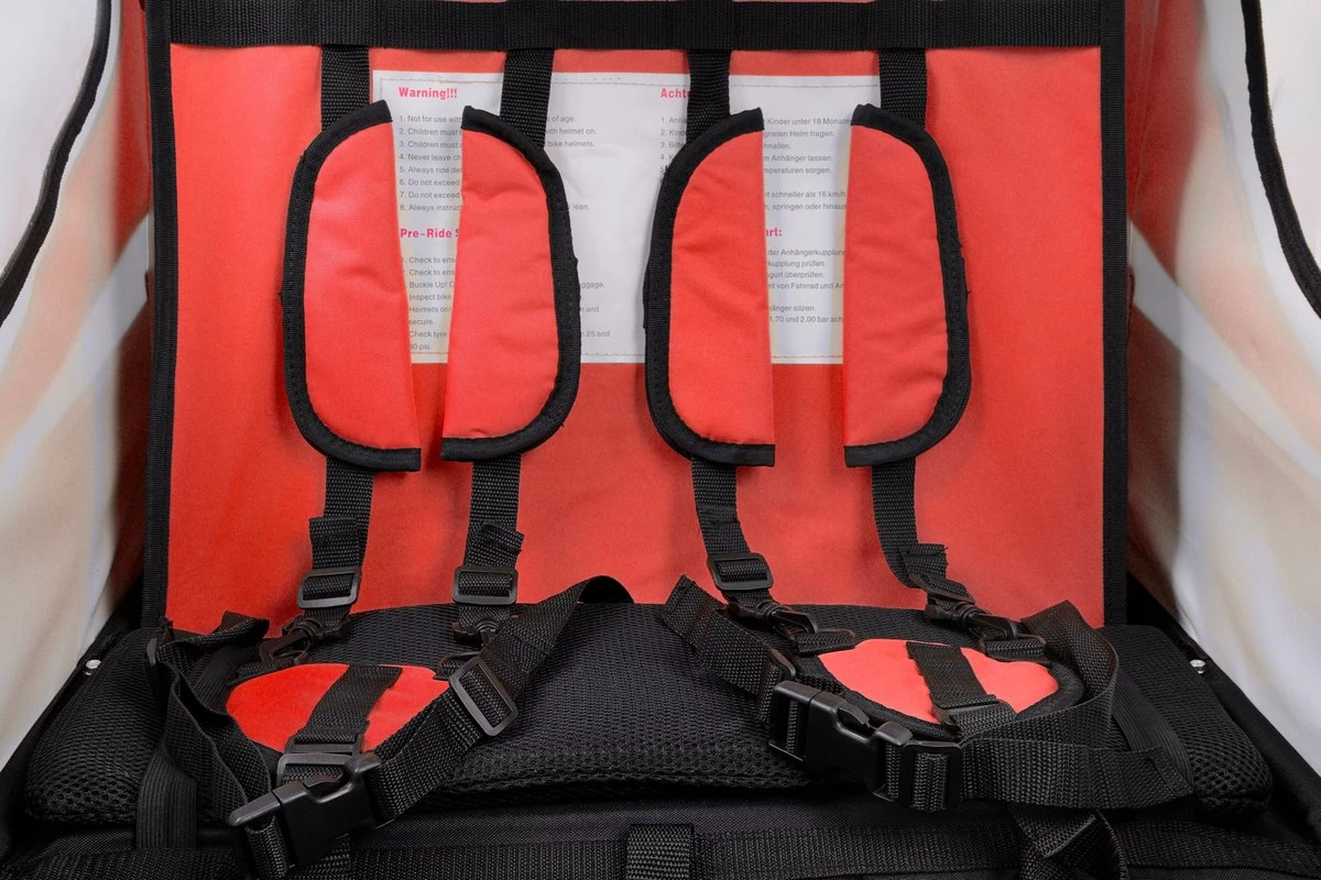 Fietskar Voor Kinderen - Met Buggyfunctie - En Schokbrekers - Rood - Afbeelding 12