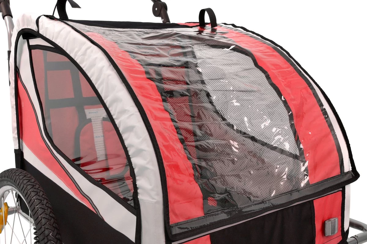 Fietskar Voor Kinderen - Met Buggyfunctie - En Schokbrekers - Rood - Afbeelding 14