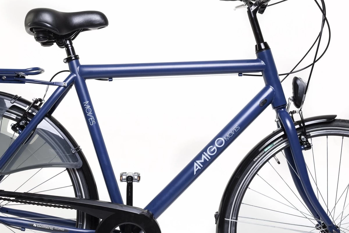 Amigo Moves - Stadsfiets 28 Inch - Herenfiets Met 6 Versnellingen - Matblauw - Afbeelding 6