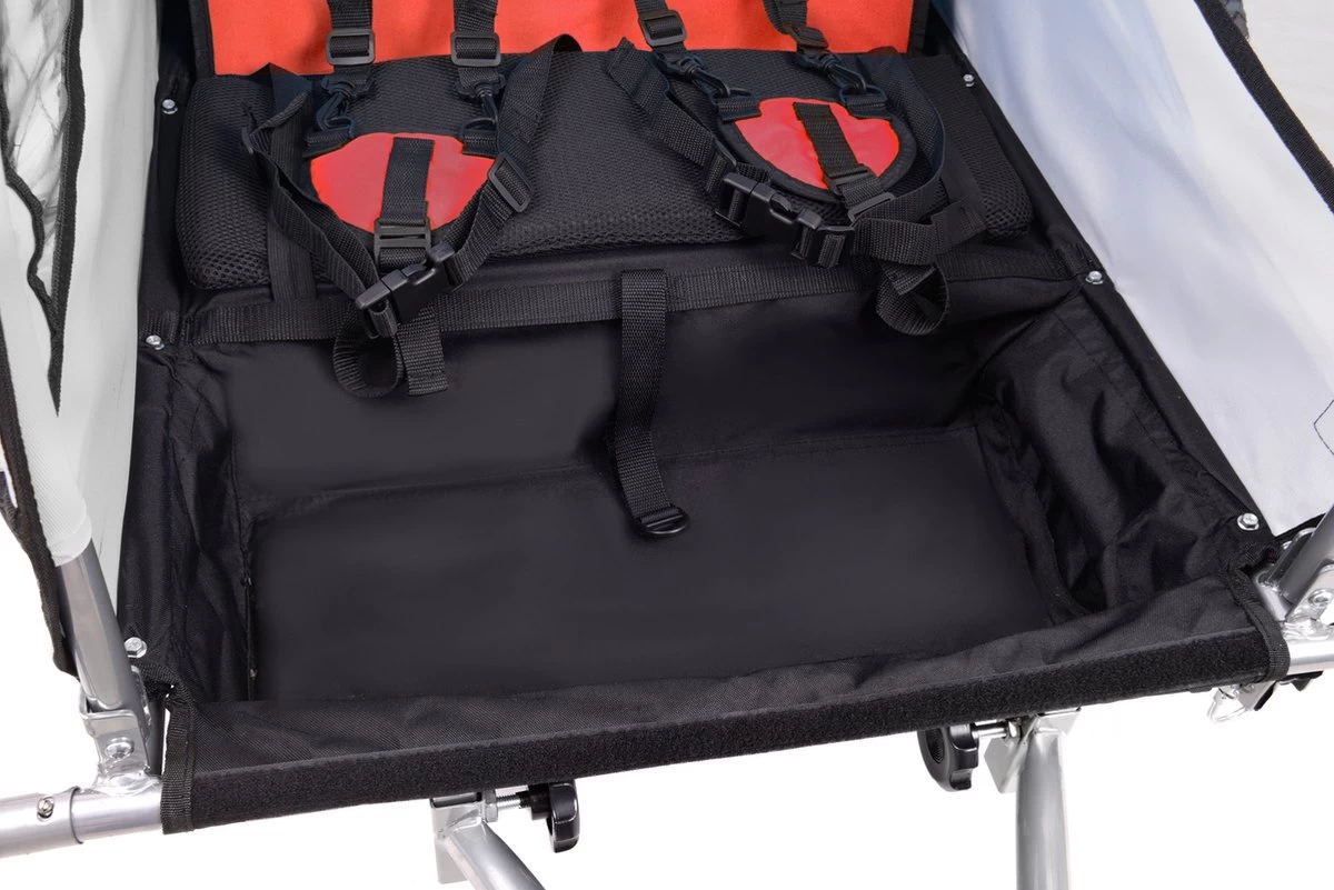 Fietskar Voor Kinderen - Met Buggyfunctie - En Schokbrekers - Rood - Afbeelding 9