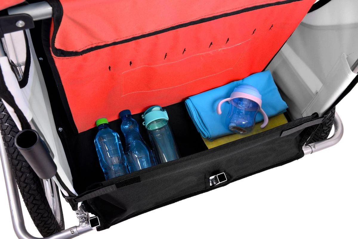 Fietskar Voor Kinderen - Met Buggyfunctie - En Schokbrekers - Rood - Afbeelding 17