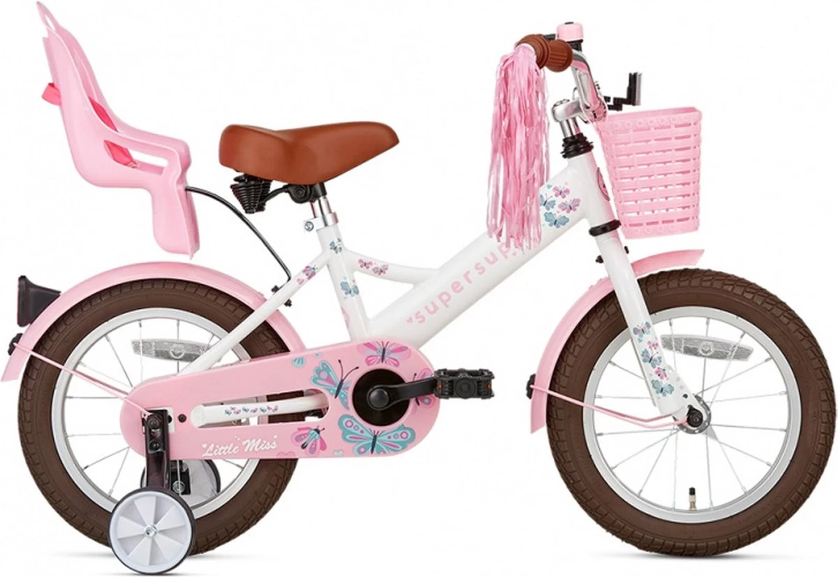 Supersuper Little Miss - Kinderfiets - Meisjesfiets - 16 Inch - Wit - Afbeelding 9