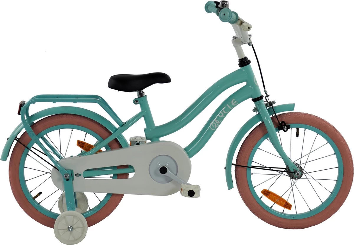 2Cycle Pretty Kinderfiets -16 Inch - Groen - Meisjesfiets - Afbeelding 2