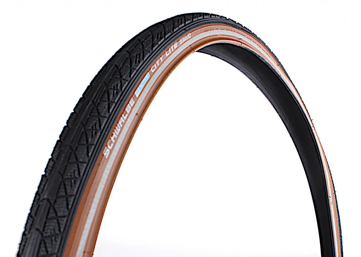 Schwalbe Buitenband City Lite 28 X 1 5/8 X 1 3/8 (37-622) Zwart/bruin