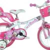 Dino Disney Minnie Mouse - Fiets - Meisjes - Wit;Roze - 16 Inch